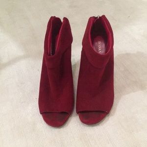 Open toe booties